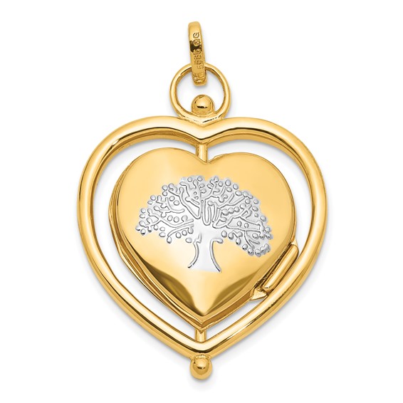 Gold Polished "Special Mom" Heart Lockets