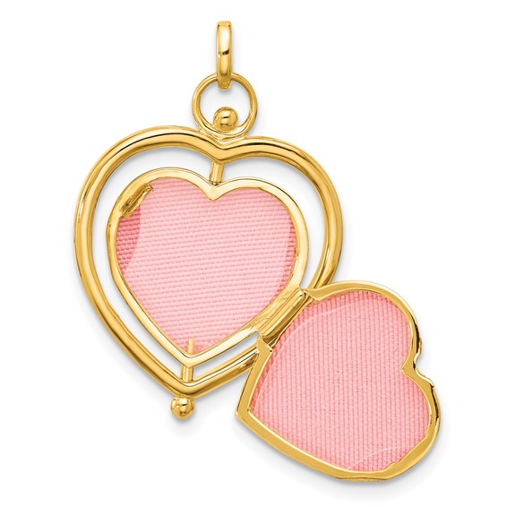 Gold Polished "Special Mom" Heart Lockets