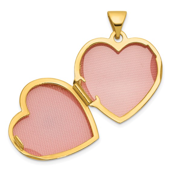 Gold Polished Birthstone Heart Lockets