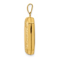 14K Fancy Border 20x15mm Rectangle Locket view 2