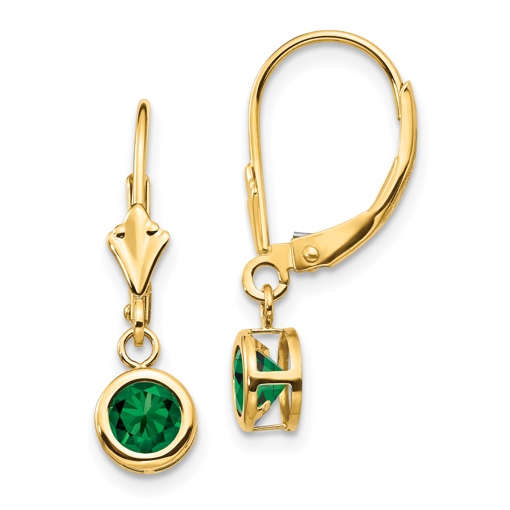 14k 5mm Mount St. Helens Leverback Earring (XLB100MS)