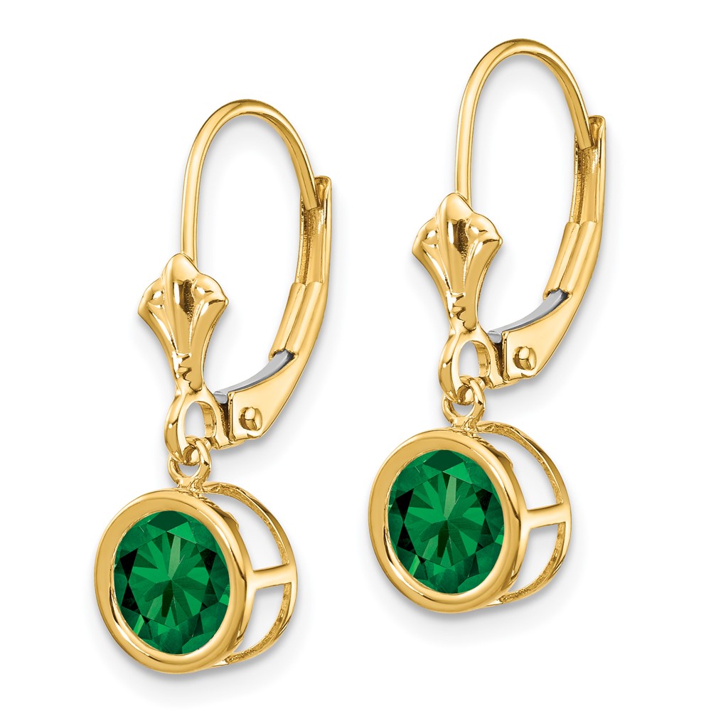 14k 6mm Mount St. Helens Leverback Earrings (XLB101MS)