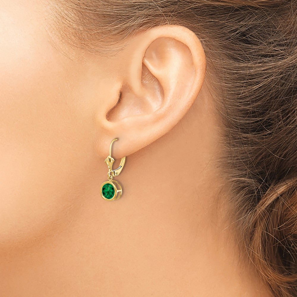 14k 6mm Mount St. Helens Leverback Earrings (XLB101MS)