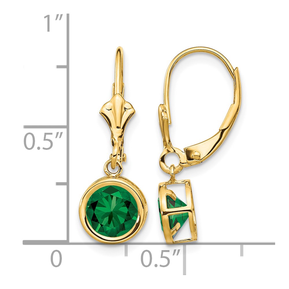 14k 6mm Mount St. Helens Leverback Earrings (XLB101MS)