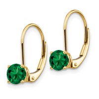 14K 5mm Round Mount St. Helens Leverback Earrings view 2
