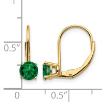 14K 5mm Round Mount St. Helens Leverback Earrings view 4