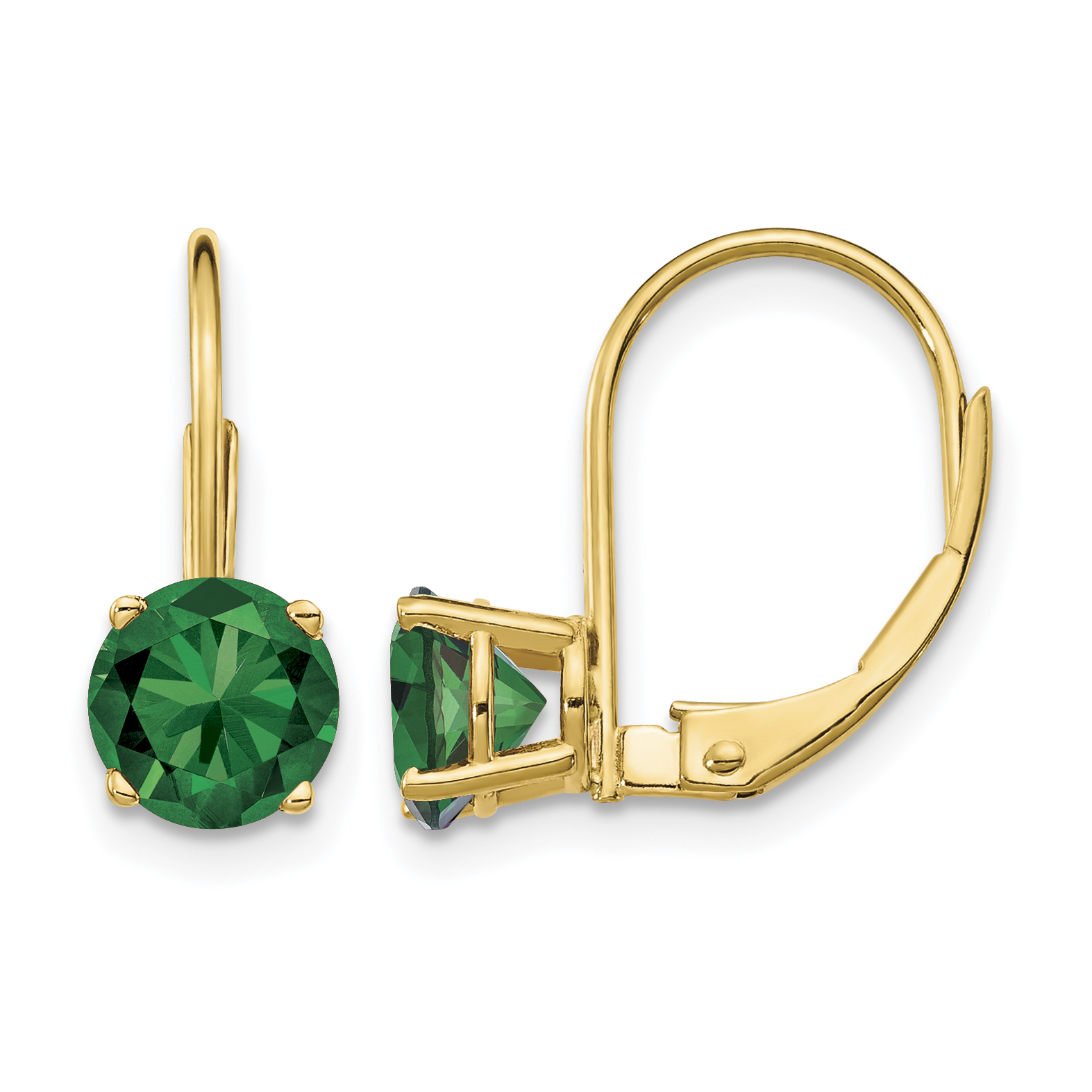 14k 6mm Mount St. Helens Leverback Earrings (XLB112MS)