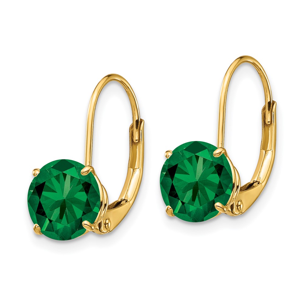 14k 7mm Mount St. Helens Leverback Earrings (XLB113MS)