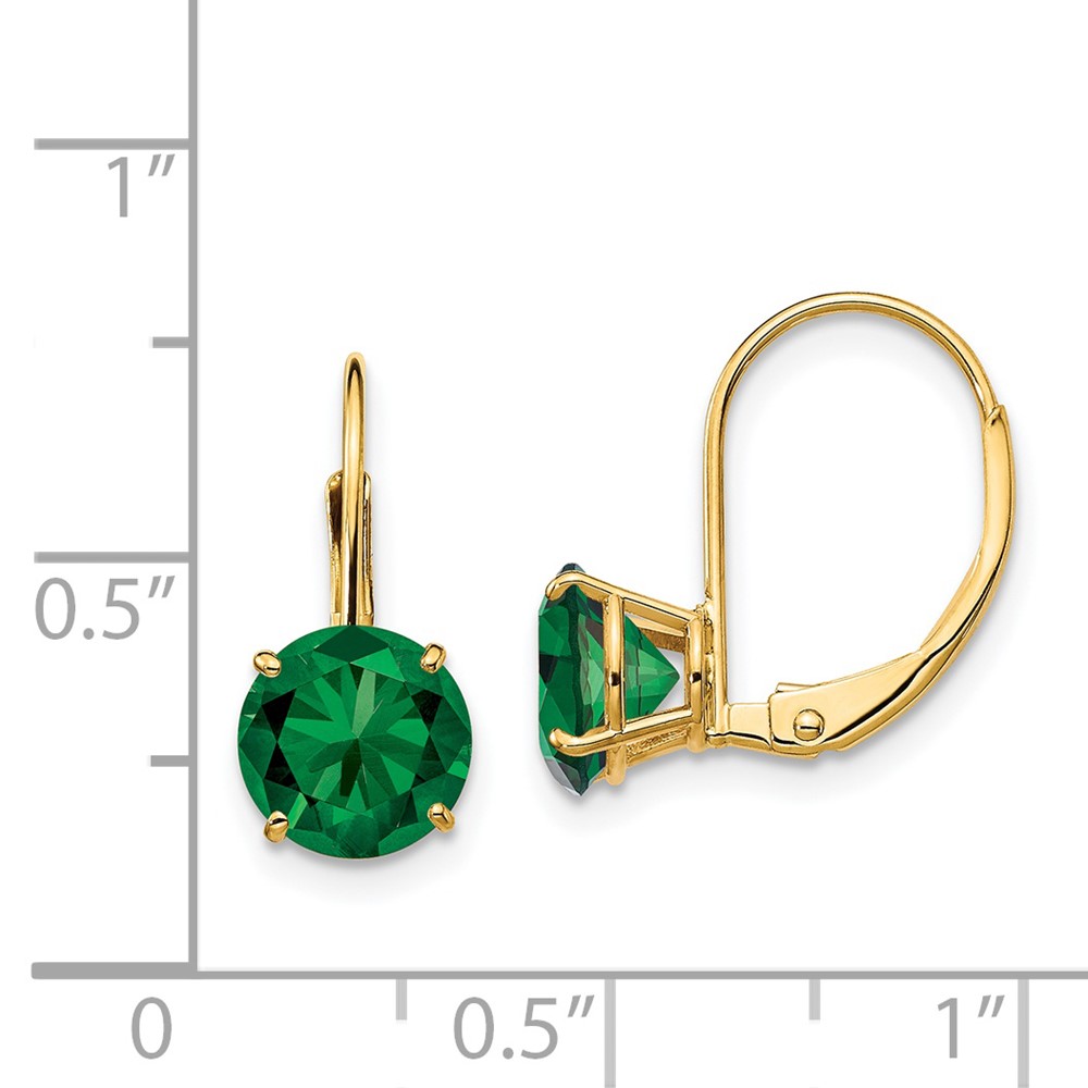 14k 7mm Mount St. Helens Leverback Earrings (XLB113MS)