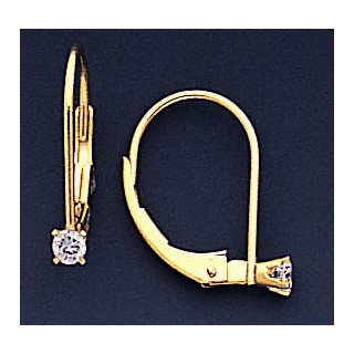 14k leverback earring