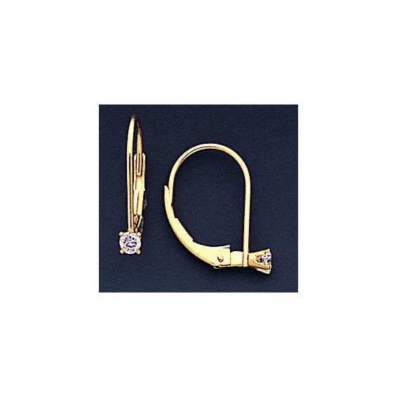 14k leverback earring