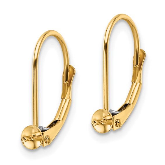 14k 6-6.5mm Pearl Leverback Earring Mounting