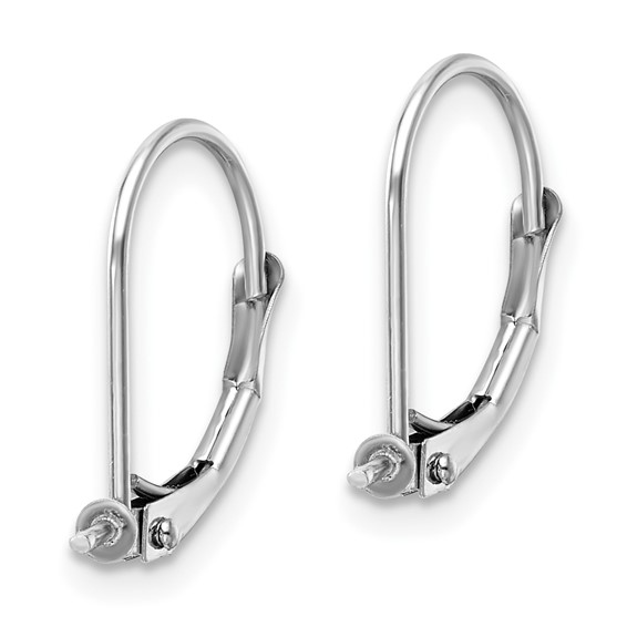 14k White Gold 5-5.5mm Pearl Leverback Earring Mounting