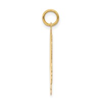 14K Yellow Gold .013 Depth Engravable Girl Head Charm view 2