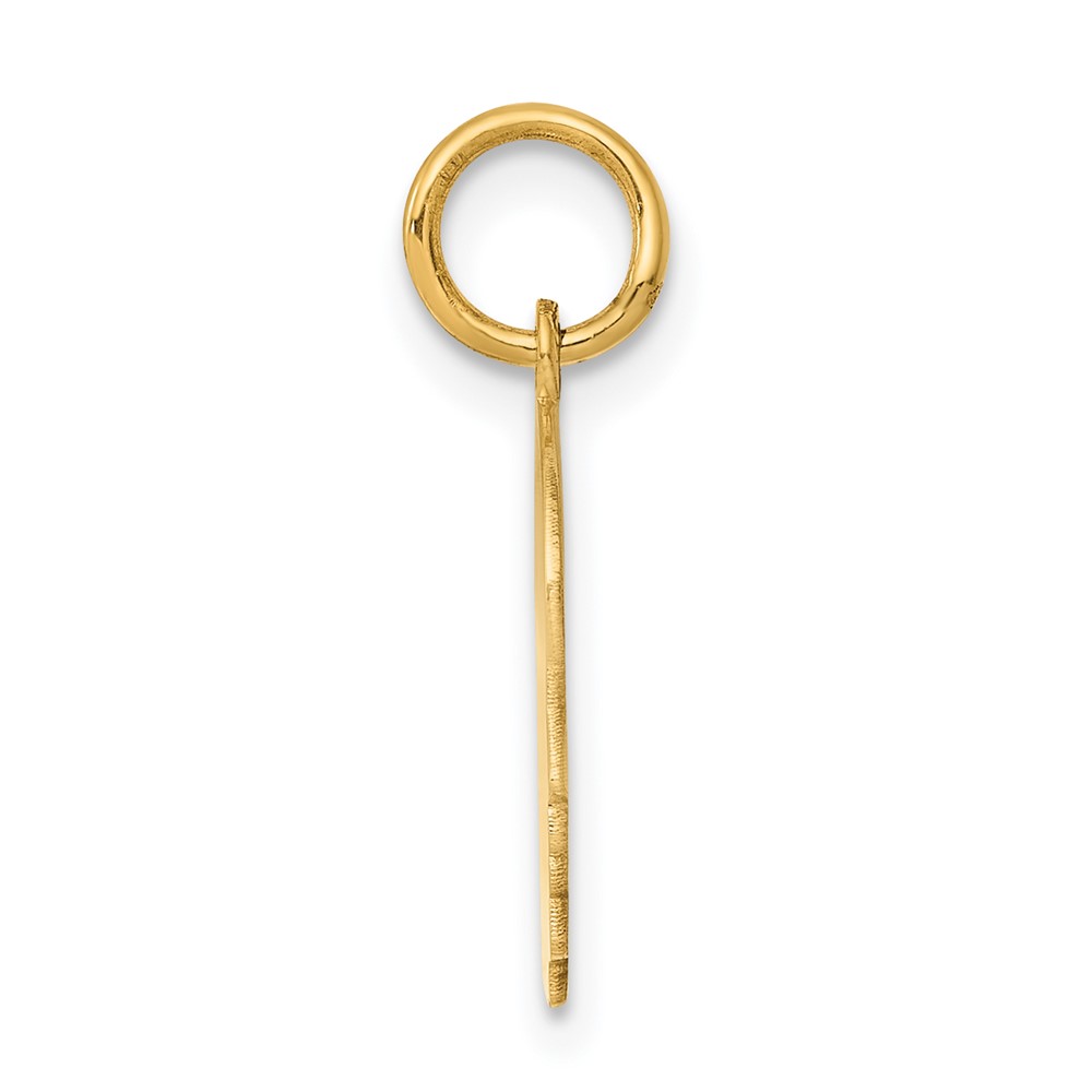 14k Plain Small .027 Gauge Facing Right Engravable Boy Head Charm (XM104/27)