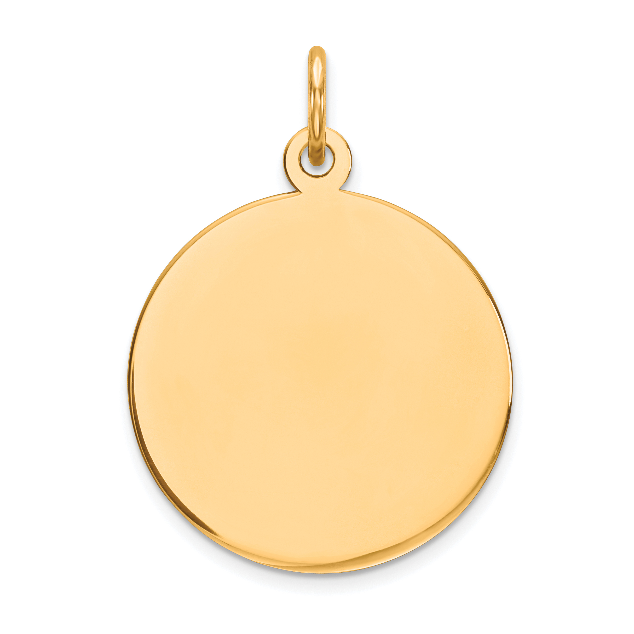 14k Plain .009 Gauge Circular Engravable Disc Charm (XM136/09)