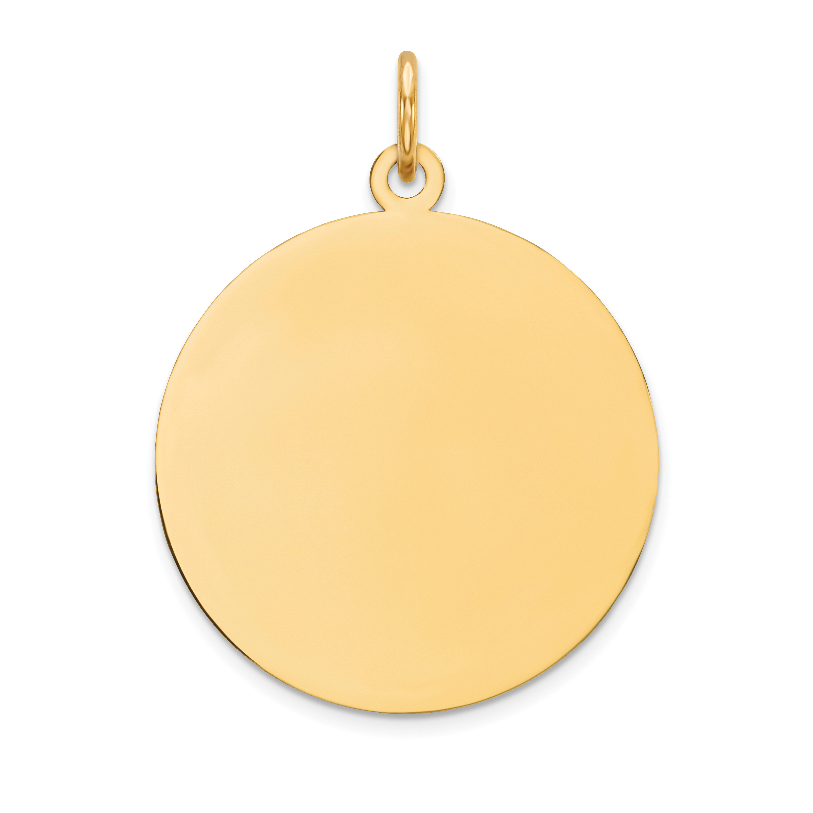 14k Plain .009 Gauge Circular Engravable Disc Charm (XM138/09)