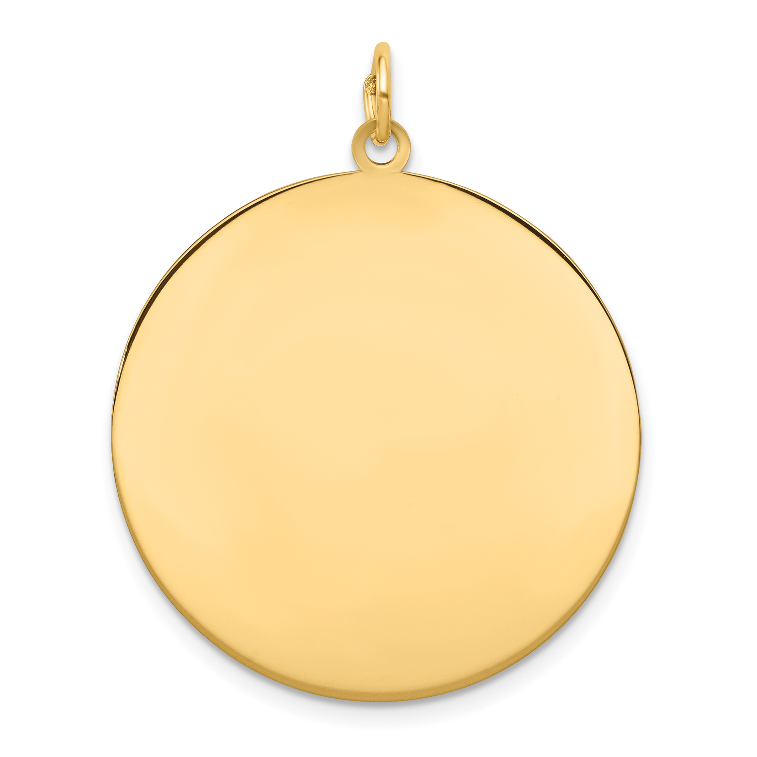 14k Plain .035 Gauge Circular Engravable Disc Charm (XM141/35)