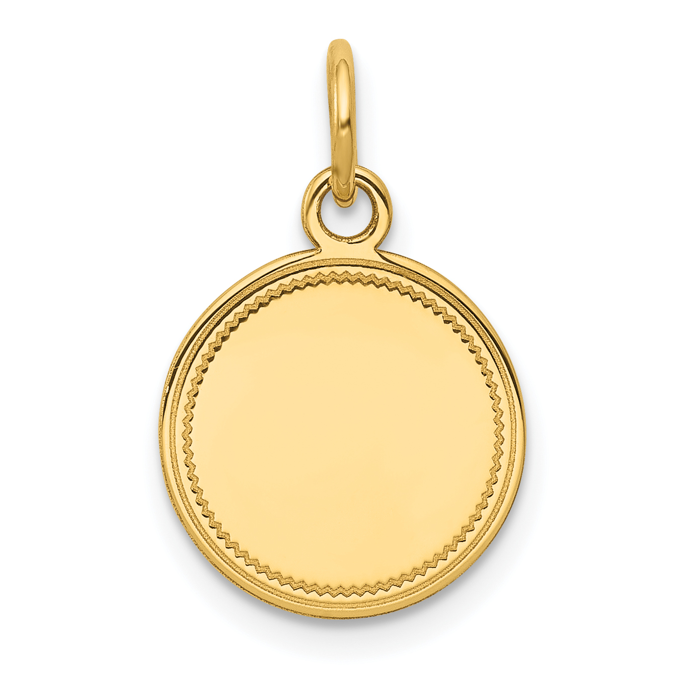 14k Plain .027 Gauge Engravable Round Disc Charm (XM149/27)
