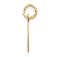 14K Yellow Gold Etched Edge .009 Gauge Engravable Round 13mm Disc Charm view 2