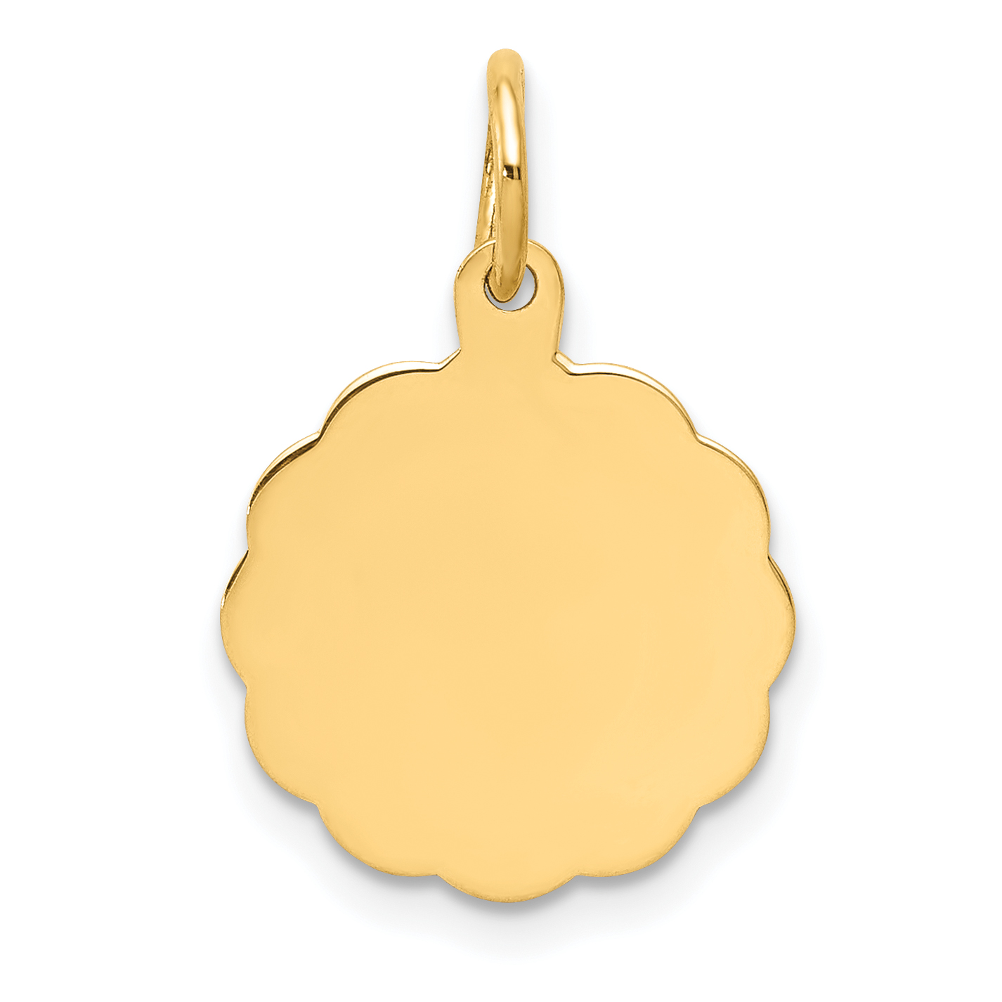 14k .013 Gauge Engravable Scalloped Disc Charm (XM164/13)