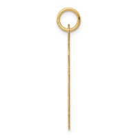 14K Yellow Gold.018 Gauge Engravable Round Scalloped 26x 23mm Disc Charm view 2