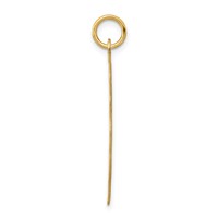 14K Yellow Gold.027 Gauge Engravable Round Scalloped 28x 25mm Disc Charm view 2