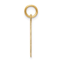 14K Yellow Gold Etched Edge.018 Gauge Engravable Round Scalloped 18x 15mm Disc Charm view 2