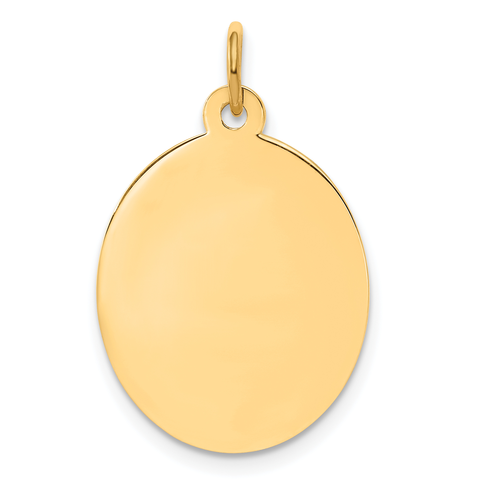 14k Plain .011 Gauge Engravable Oval Disc Charm (XM186/11)