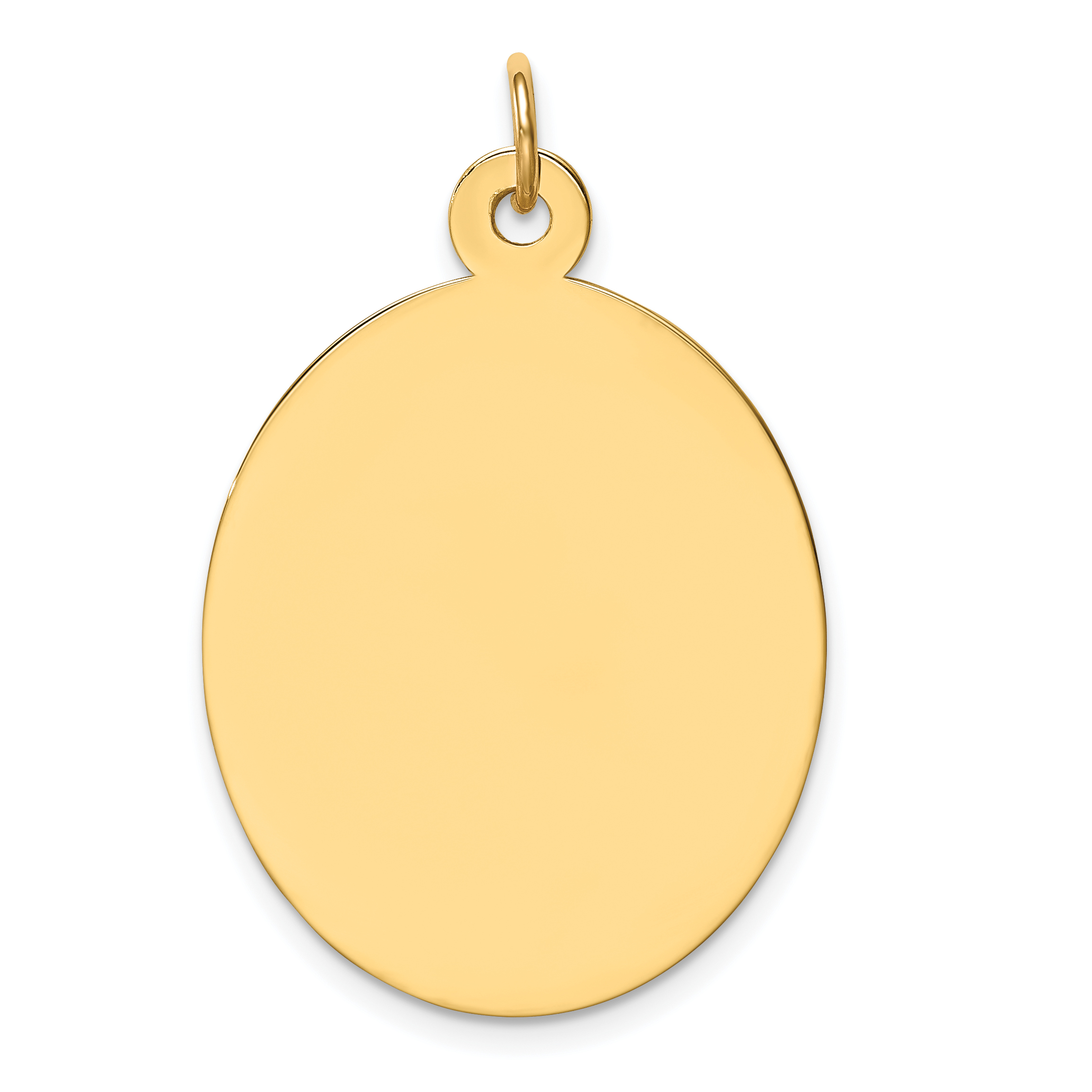 14k Plain .011 Gauge Engravable Oval Disc Charm (XM187/11)