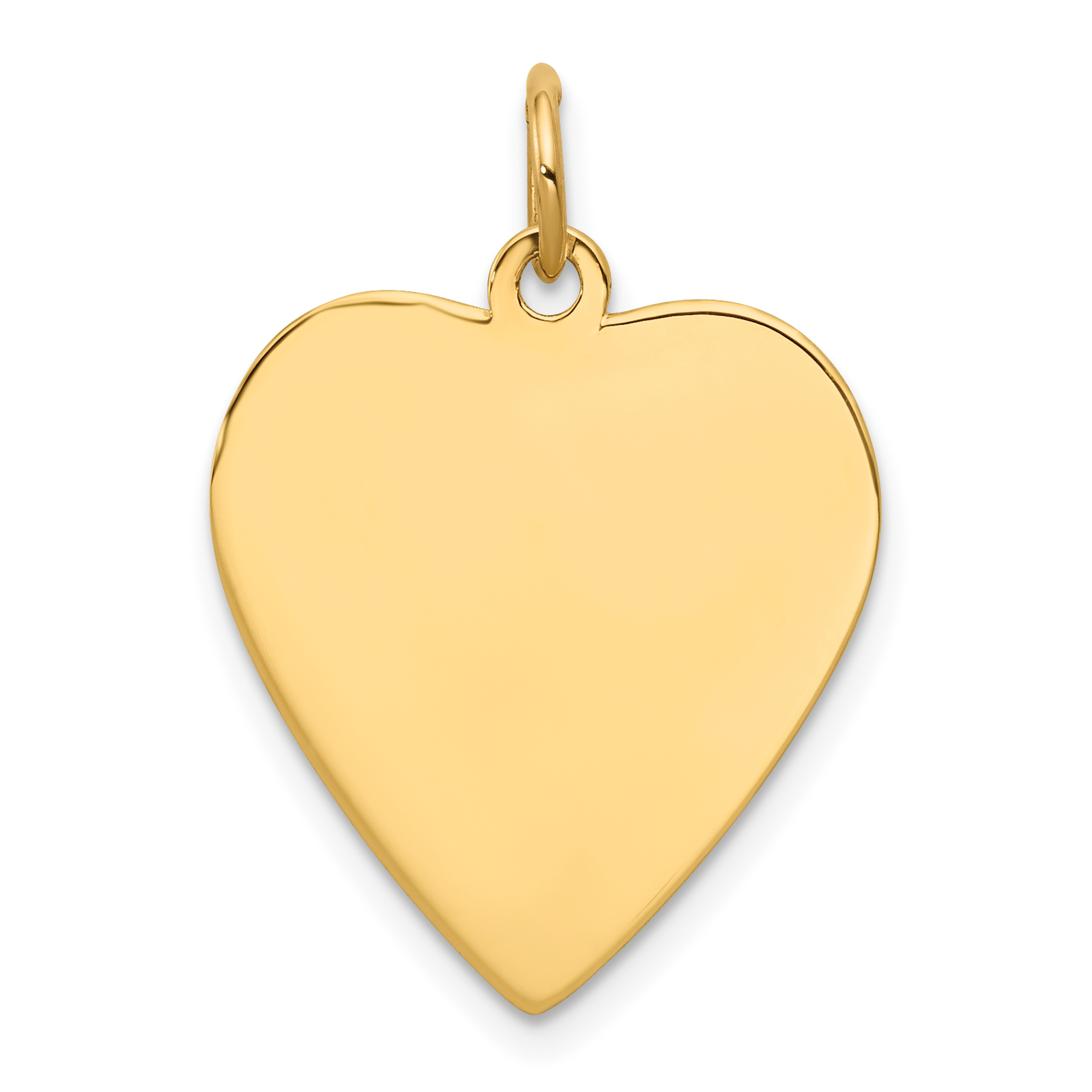 14k Plain .027 Gauge Engravable Heart Disc Charm (XM196/27)