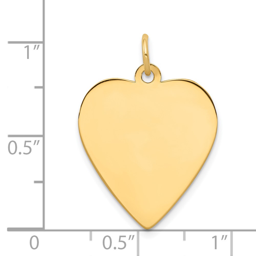 14k Plain .018 Gauge Engravable Heart Disc Charm (XM197/18)