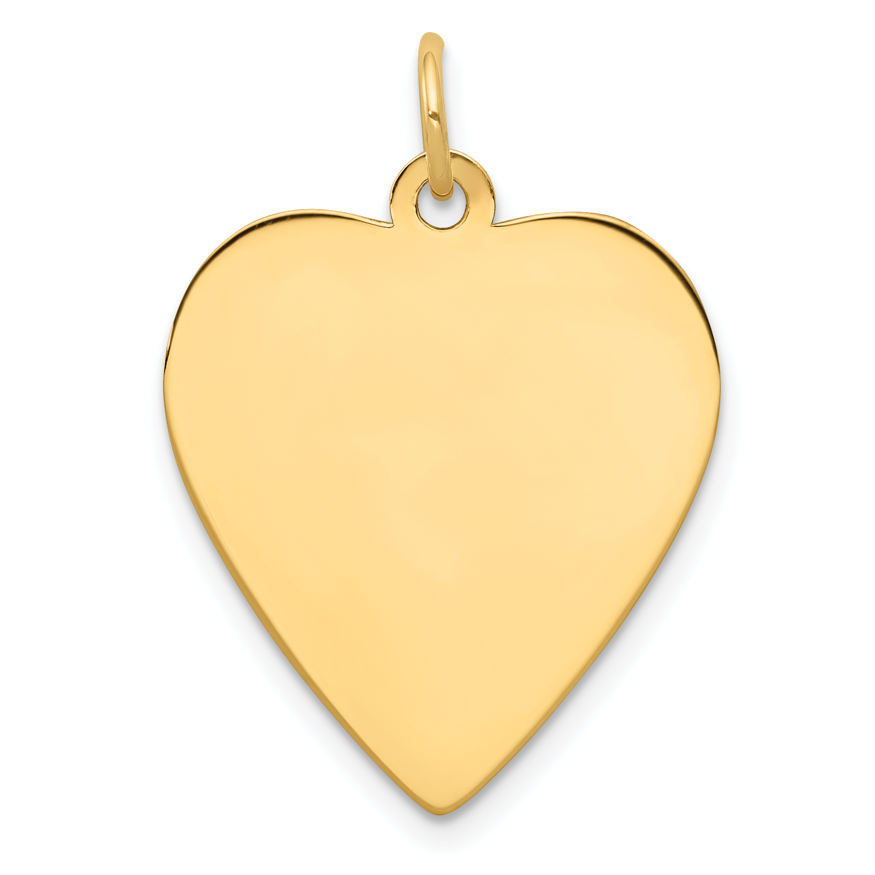 14k Plain .027 Gauge Engravable Heart Disc Charm (XM197/27)