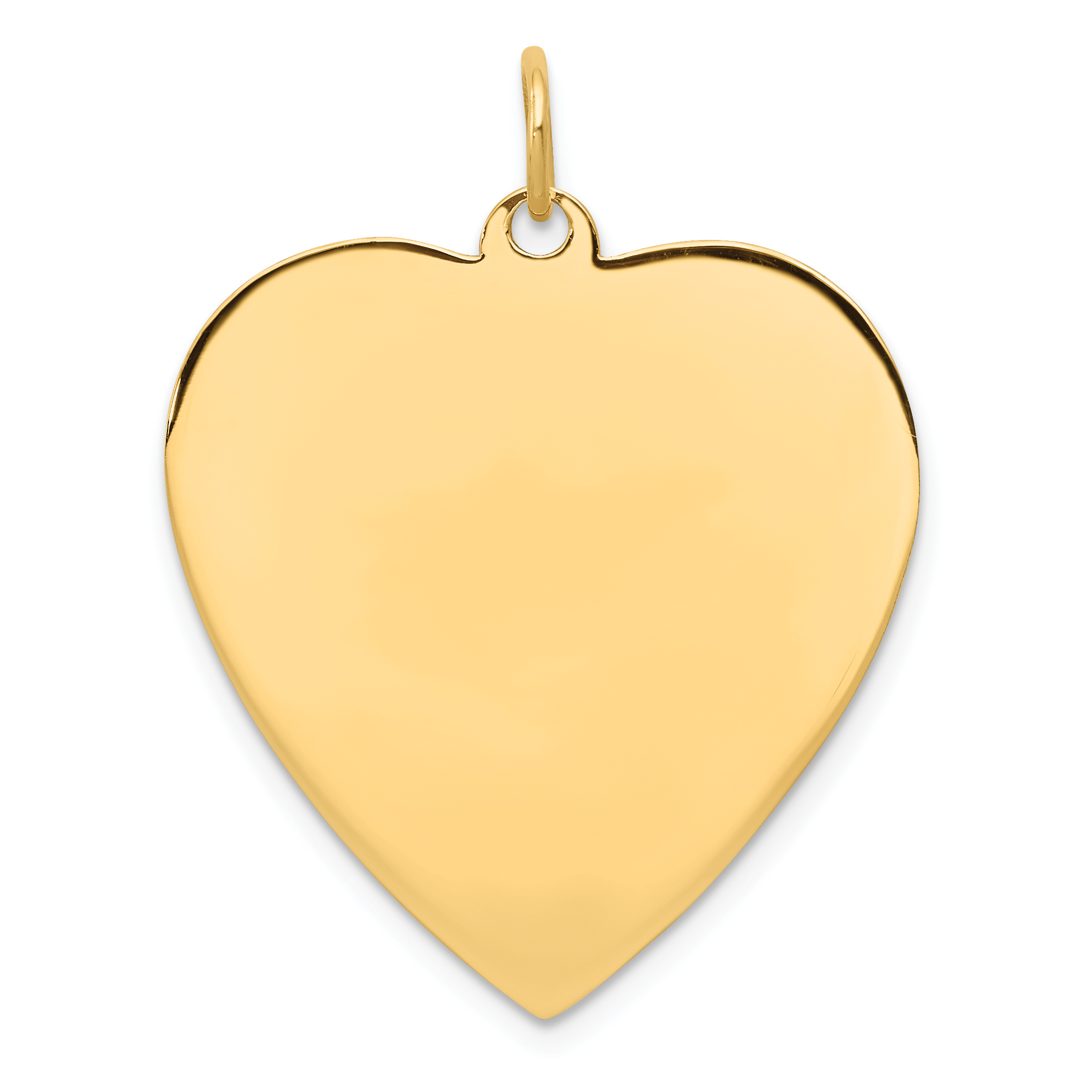 14k Plain .027 Gauge Engravable Heart Disc Charm (XM199/27)