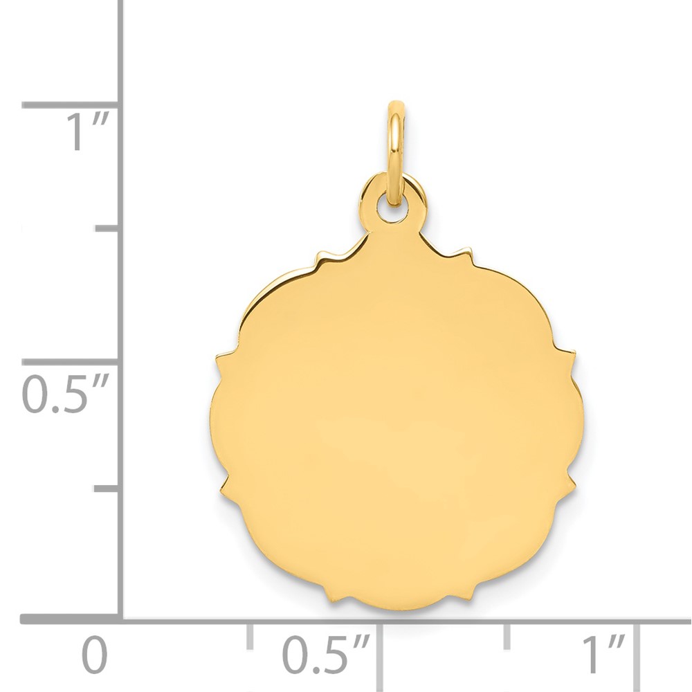 14k Plain .018 Gauge Engravable Disc Charm (XM229/18)