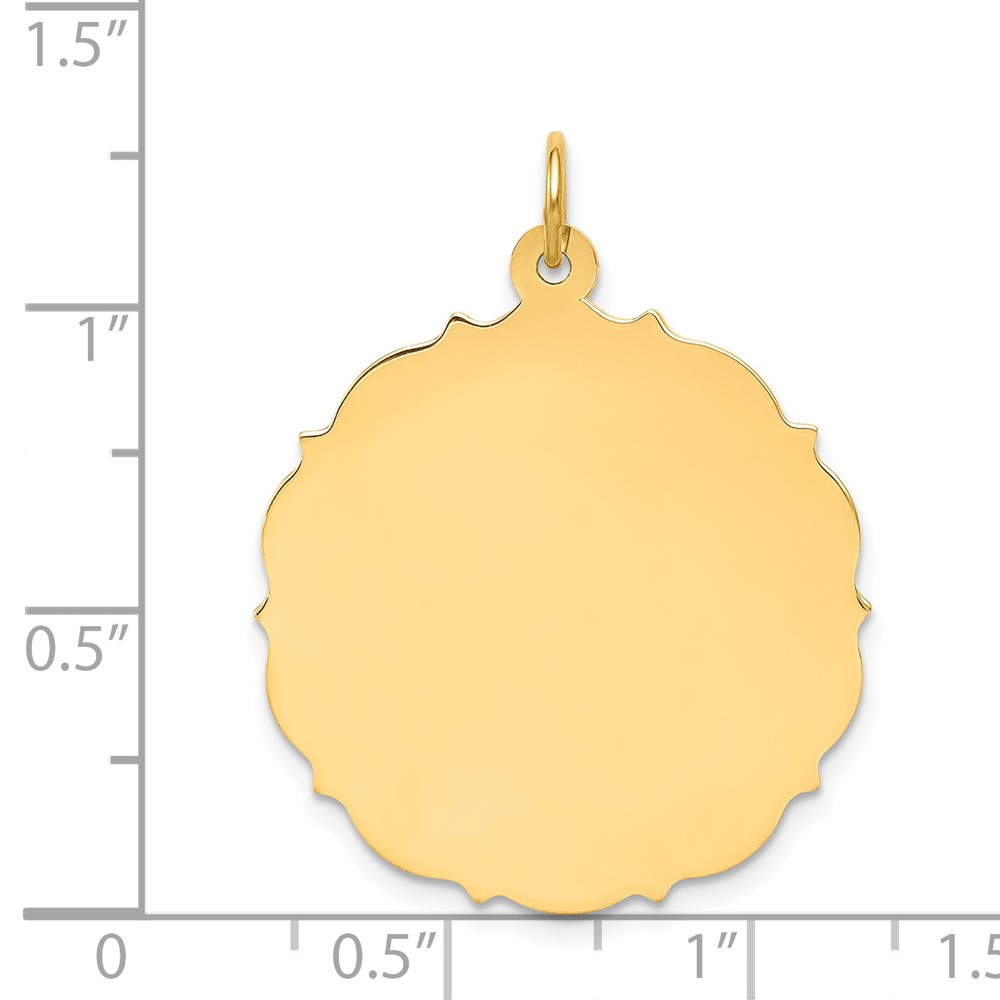 14k Plain .018 Gauge Engravable Disc Charm (XM230/18)