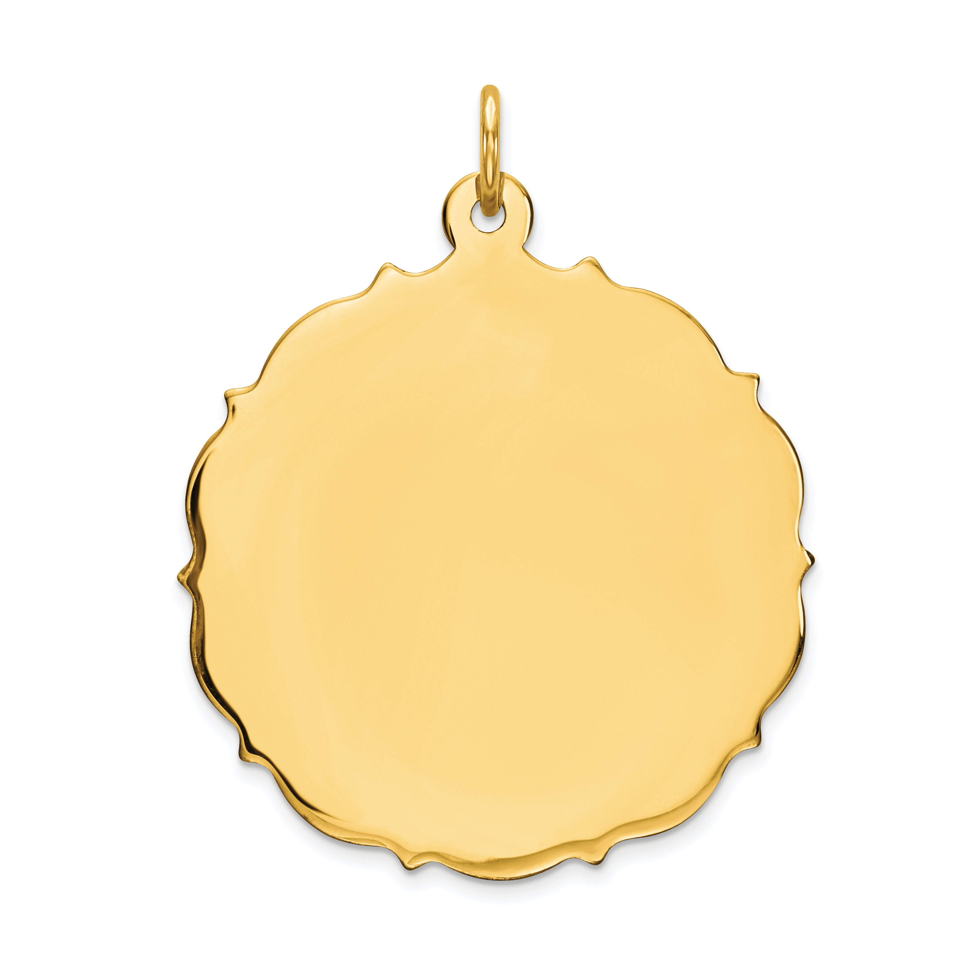 14k Plain .018 Gauge Engravable Disc Charm (XM230/18)