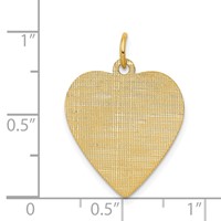 14K Patterned .018 Gauge Engravable Heart Disc Charm view 2