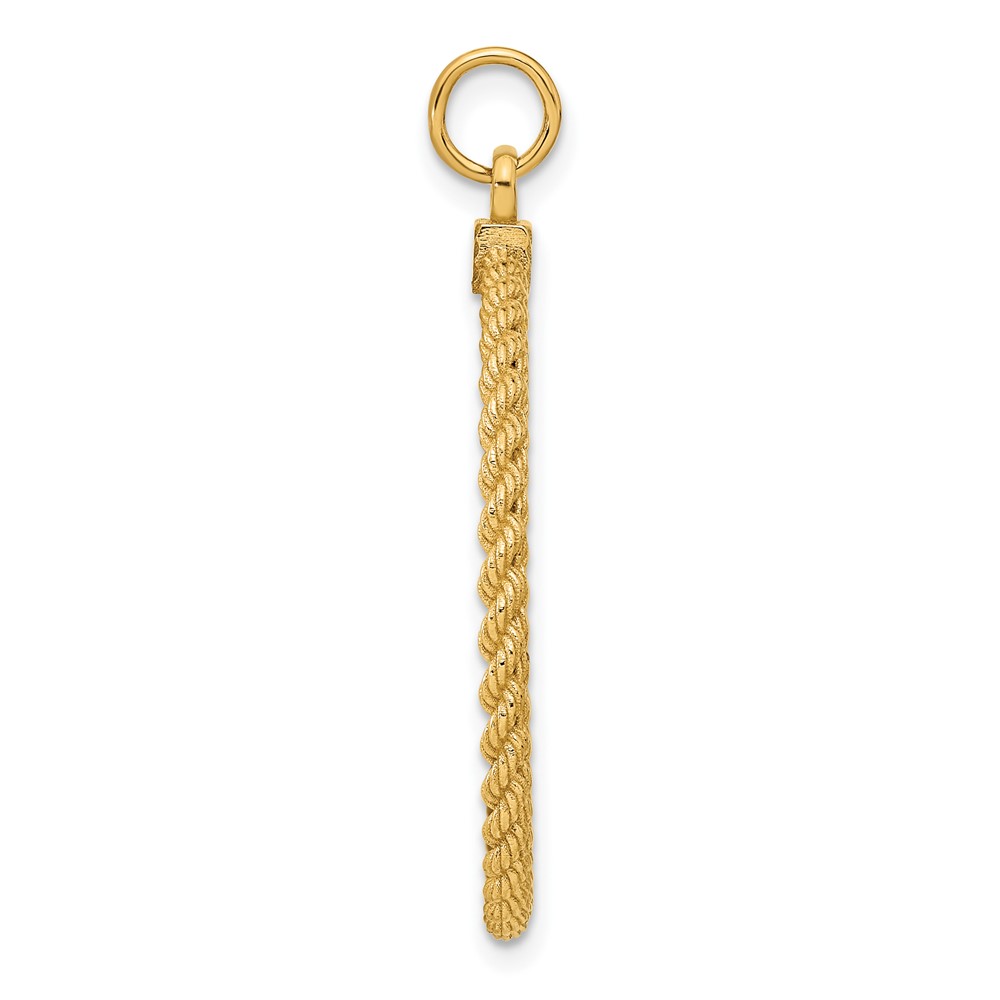 14k Patterned .013 Gauge Engravable Rope Disc w/Satin Back (XM277/13)