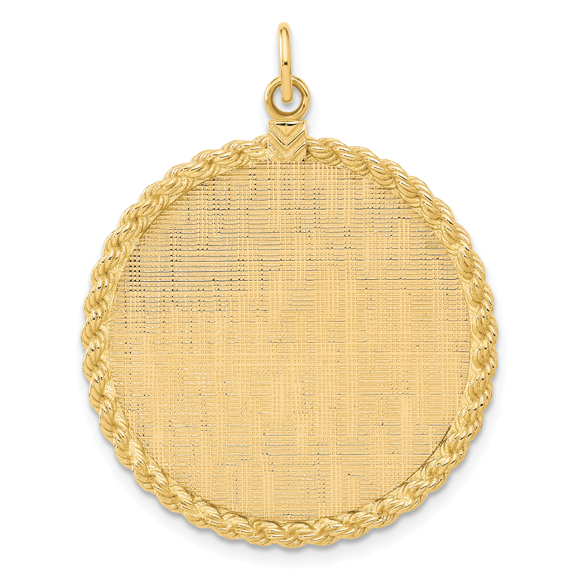 14k Patterned .013 Gauge Engravable Rope Disc w/Satin Back (XM277/13)