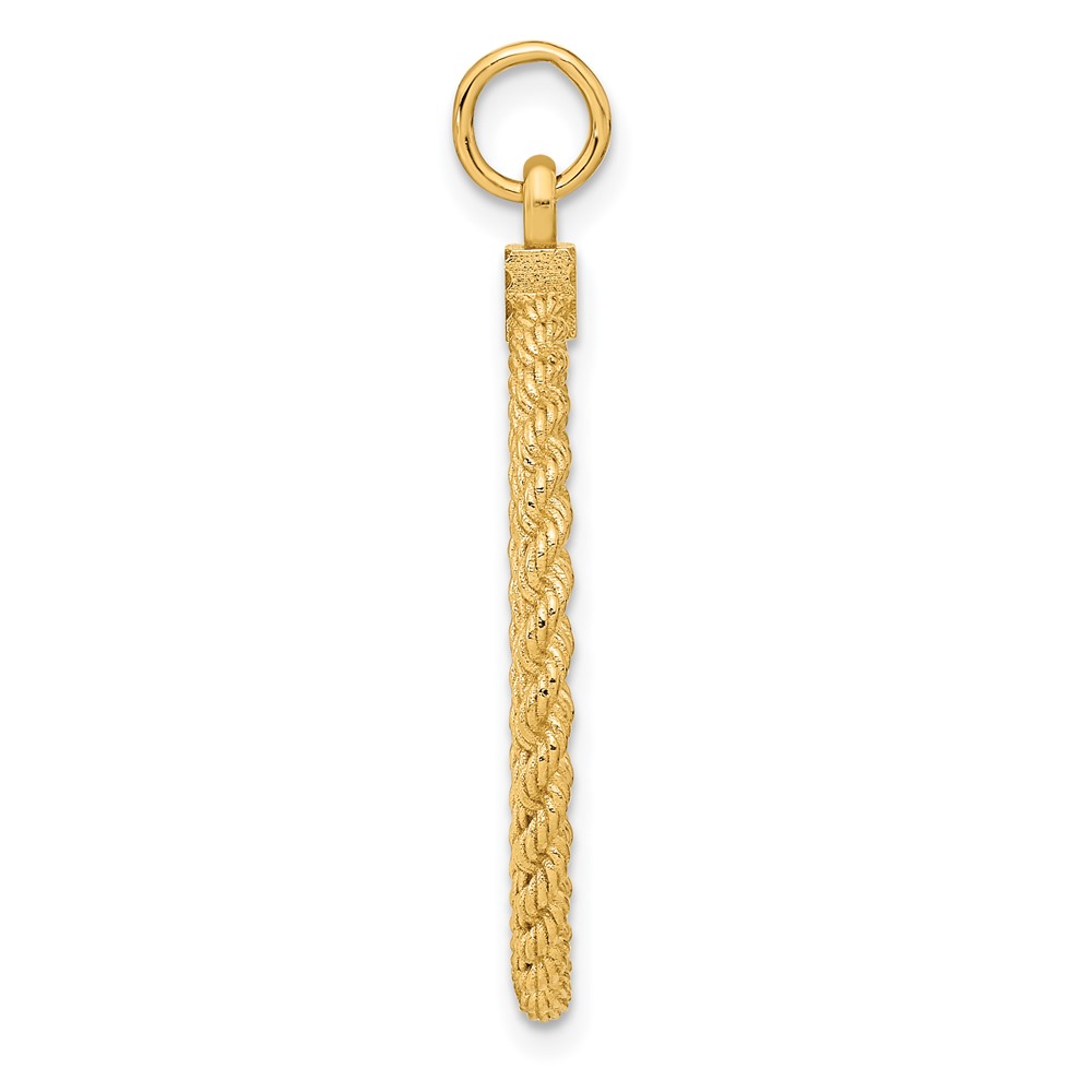14k Patterned .013 Gauge Engravable Rope Disc w/Satin Back (XM278/13)