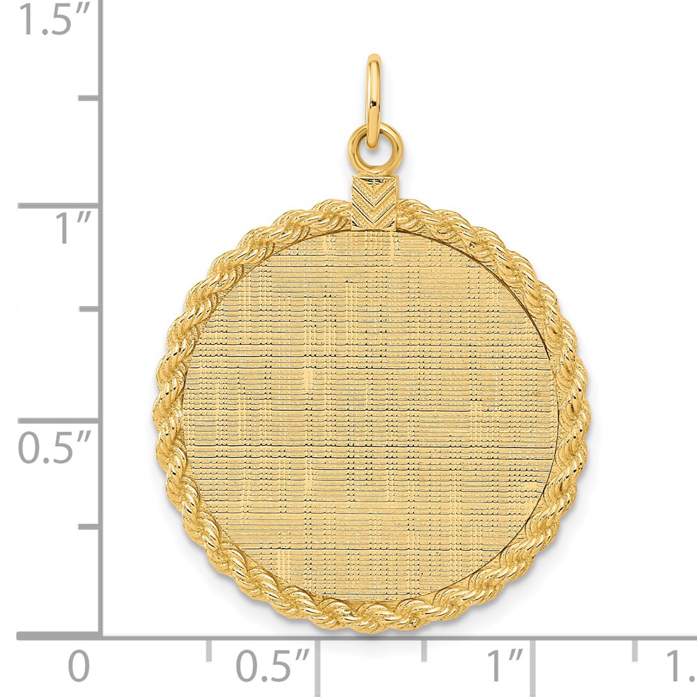 14k Patterned .013 Gauge Engravable Rope Disc w/Satin Back (XM278/13)