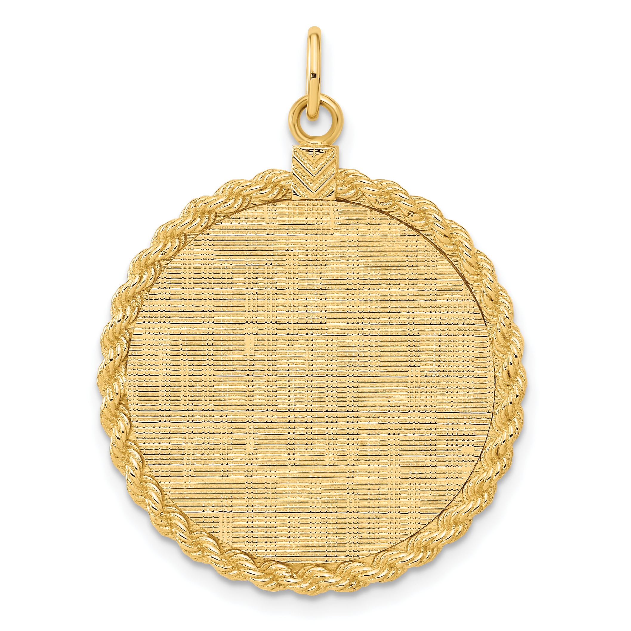 14k Patterned .013 Gauge Engravable Rope Disc w/Satin Back (XM278/13)