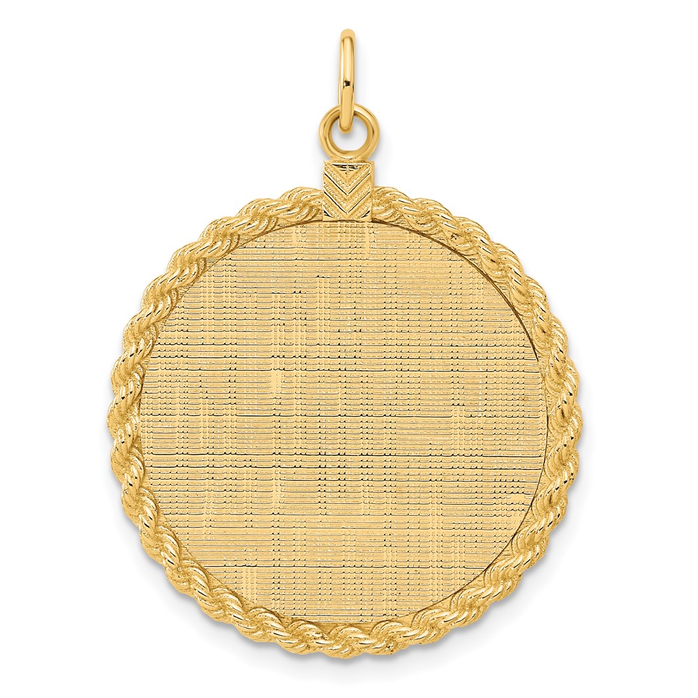14k Patterned .013 Gauge Engravable Rope Disc w/Satin Back (XM278/13)