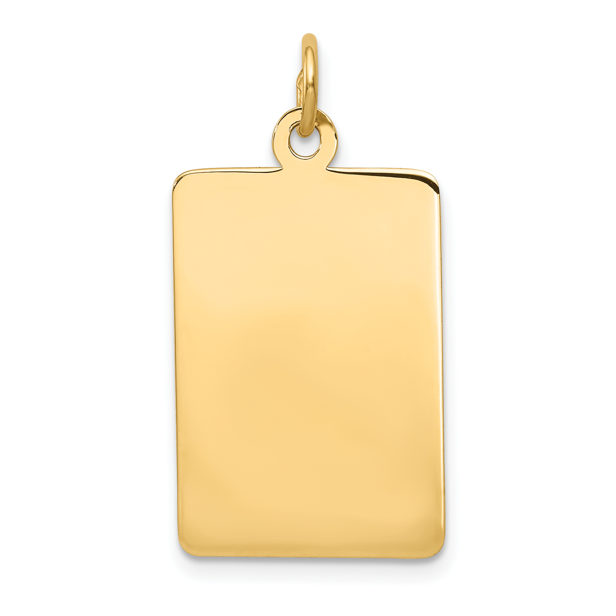 14k Plain .011 Gauge Rectangular Engravable Disc Charm (XM287/11)