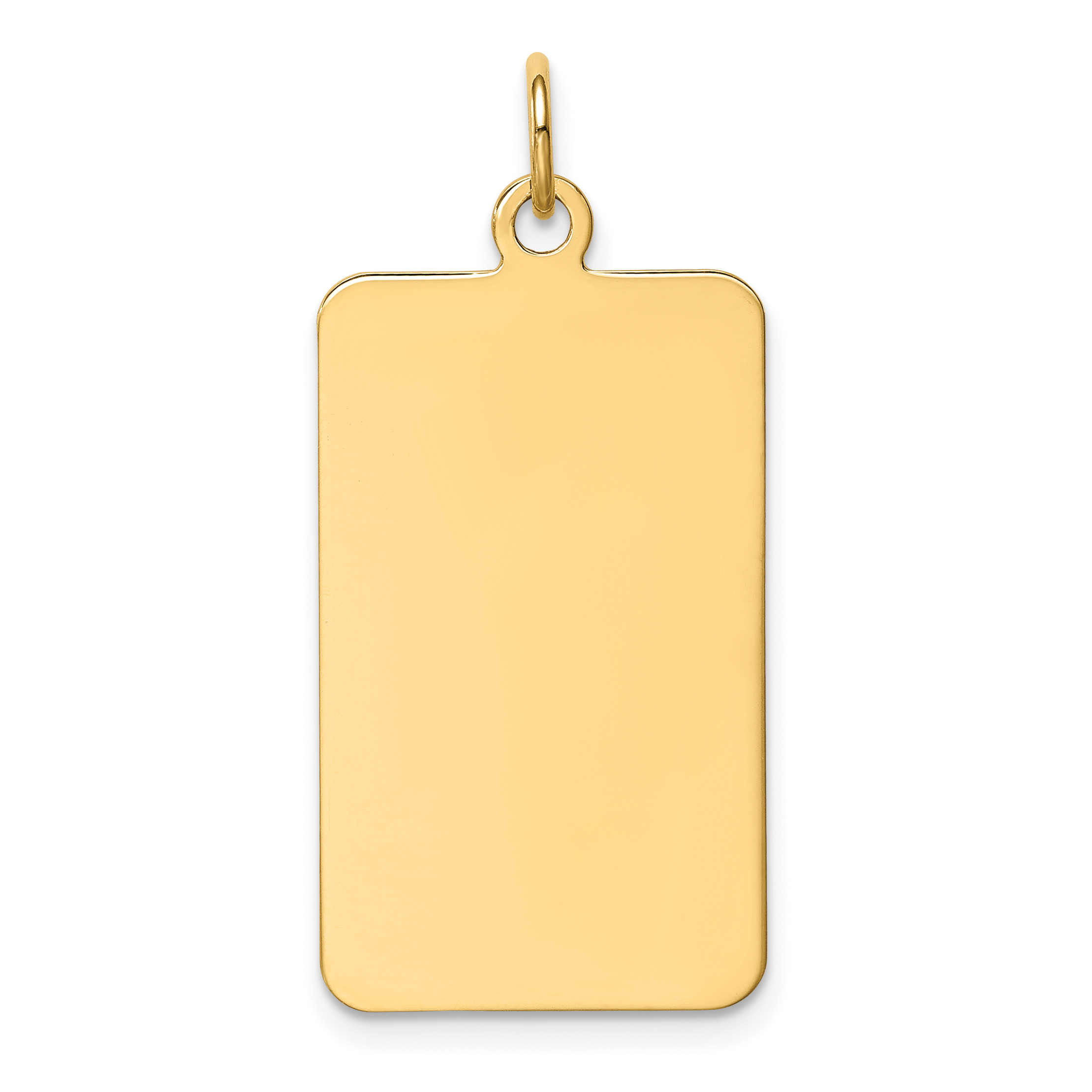 14k Plain .011 Gauge Rectangular Engravable Disc Charm (XM288/11)