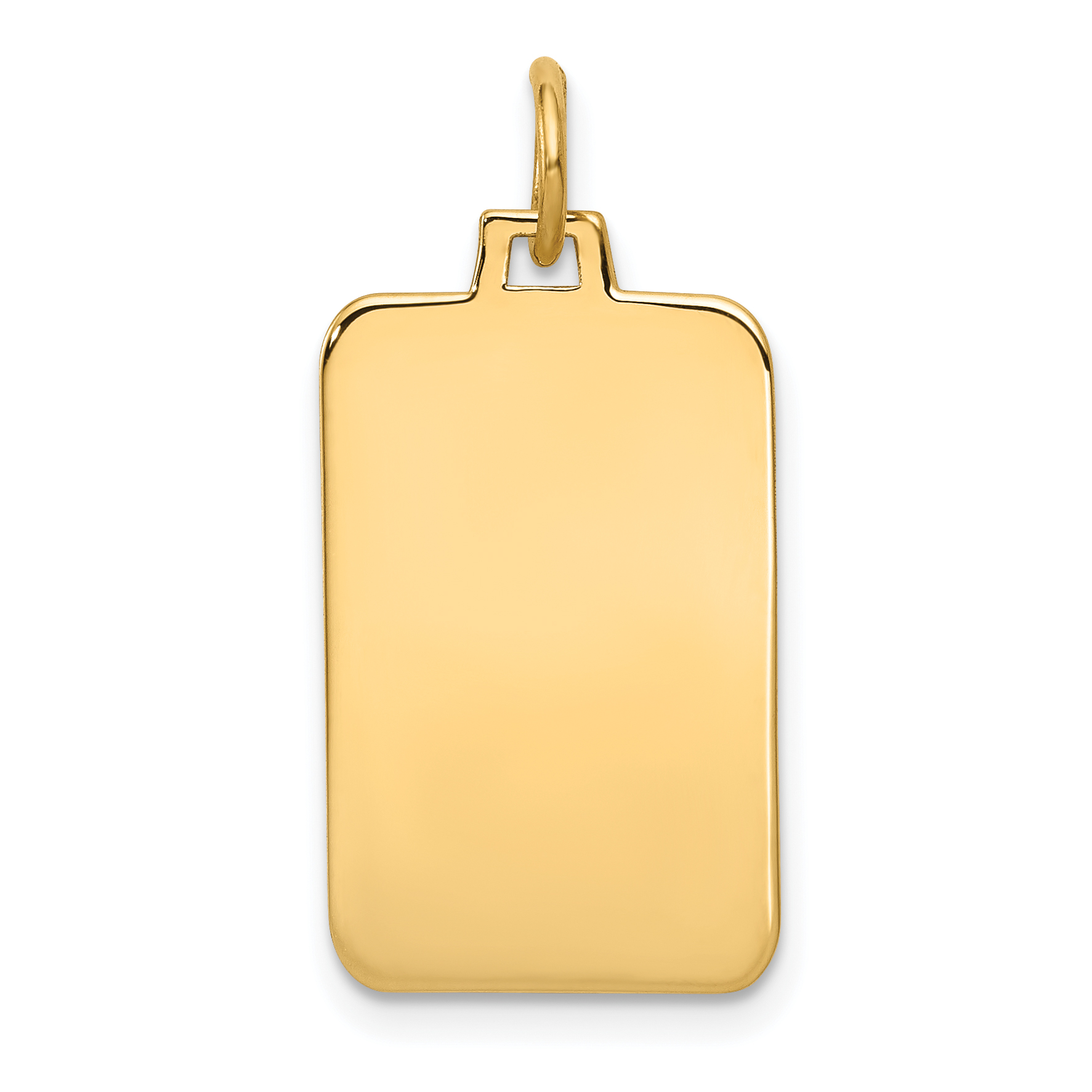 14k Plain .009 Gauge Engravable Rectangular Disc Charm (XM291/09)