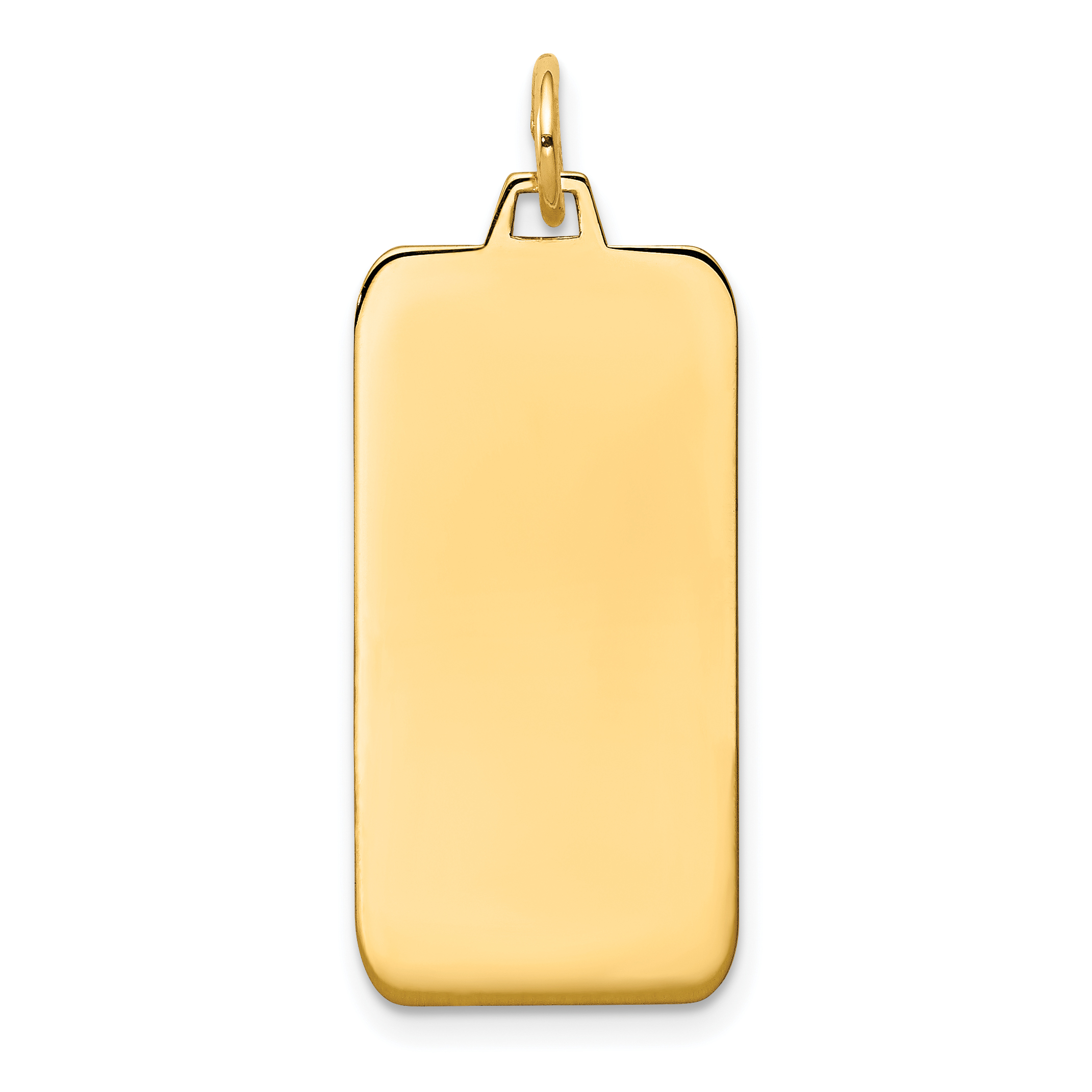 14k Plain .013 Gauge Engravable Rectangular Disc Charm (XM292/13)
