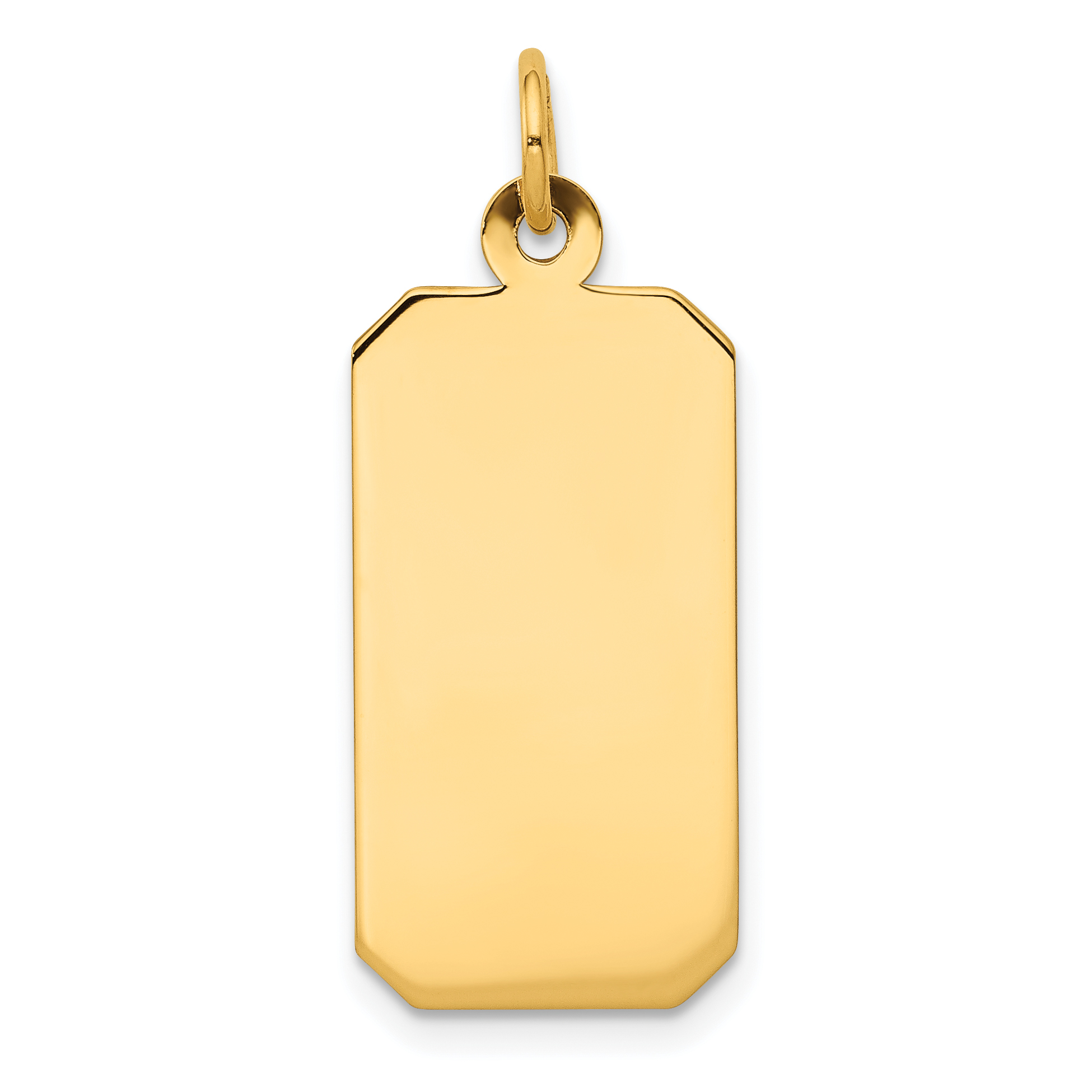 14k Plain .009 Gauge Engravable Rectangular Disc Charm (XM293/09)