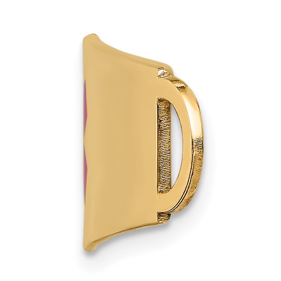 14k 60x13mm Red Enameled Oval Shape Medical ID Plate